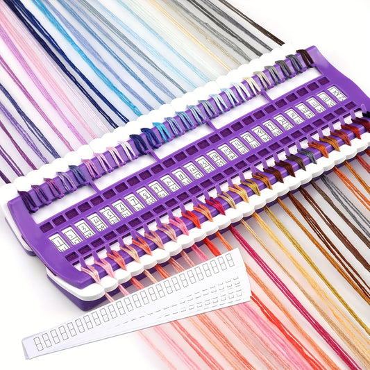 Plastic Floss Organizer with 15 Reusable Labels, Thread Storage Holder