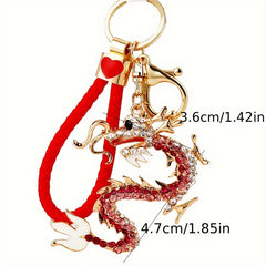 Tassel Lucky Dragon Keychain for Christmas Parties