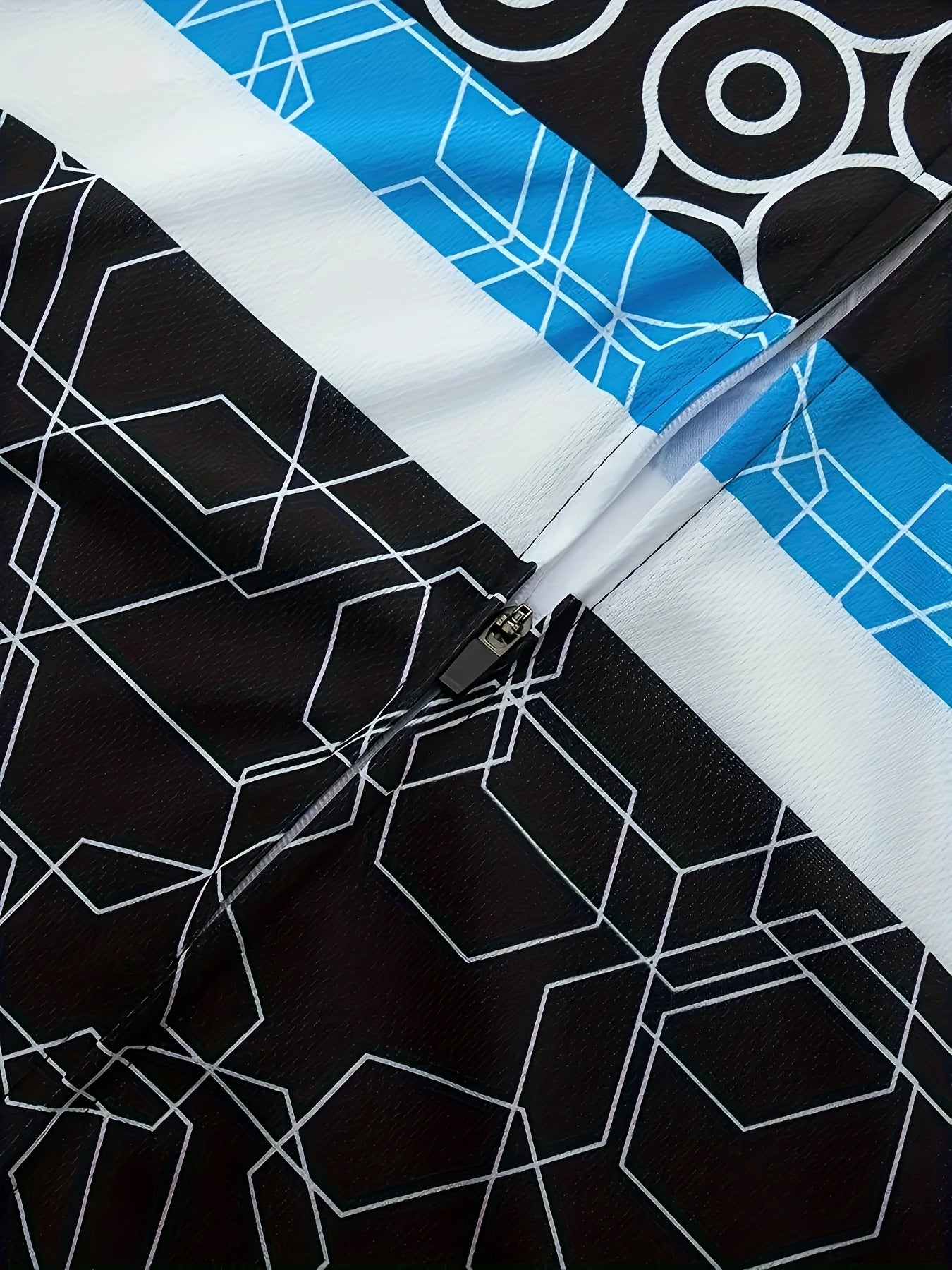 Men's Geometric Graphic Cycling Jersey Quick Dry Breathable Shirt