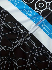 Men's Geometric Graphic Cycling Jersey Quick Dry Breathable Shirt