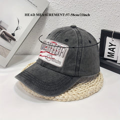 America 3D Embroidery Retro High Washed Denim Baseball Cap Unisex