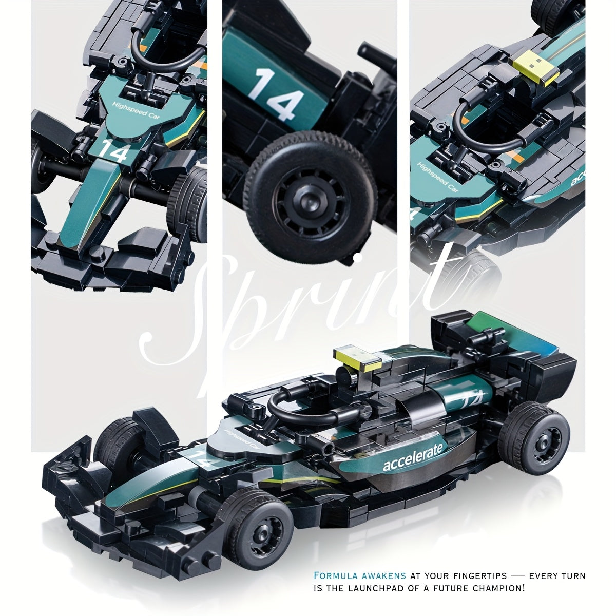 Racing Car Building Block Set for Boys and Girls Toys Over 6 Old