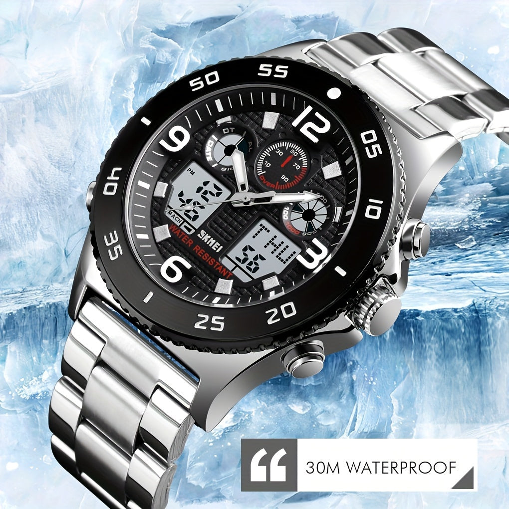 Dual Display Military Electronic Watch Outdoor Sports Waterproof