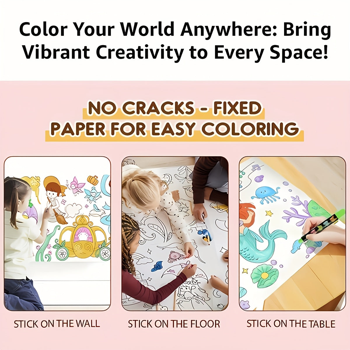 Creative Doodle and Painting Roll for Kids, 3m Expanded Doodle Paper