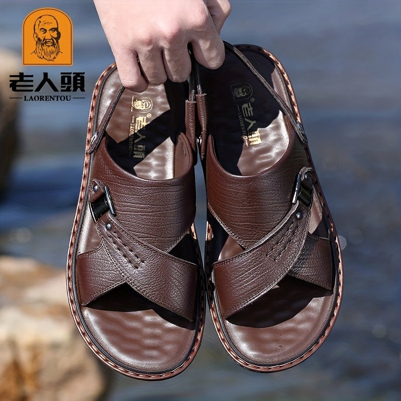 LAORENTOU Men's Non Slip Sandals Comfy Beach Shoes Summer