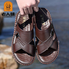 LAORENTOU Men's Non Slip Sandals Comfy Beach Shoes Summer