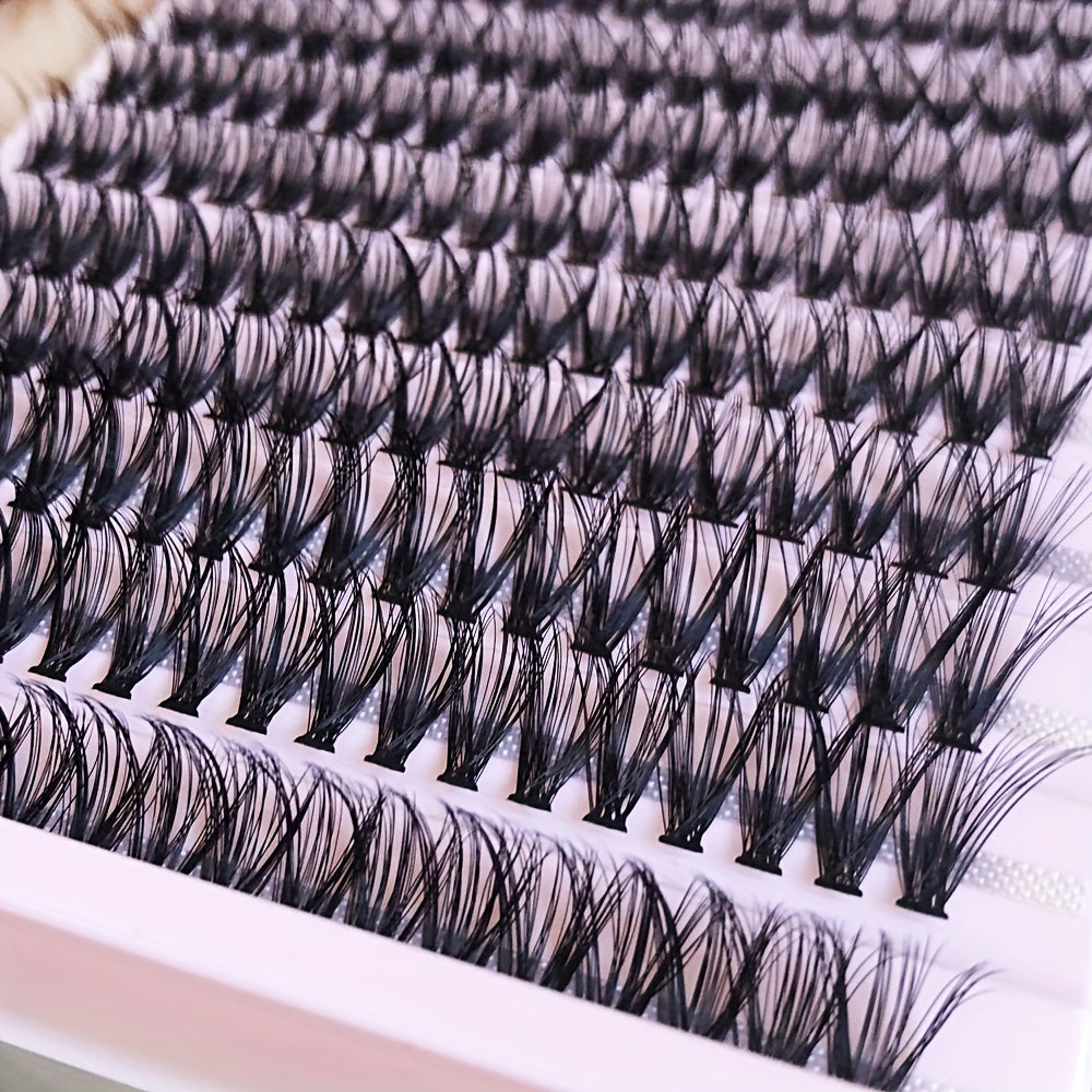 200pcs 10mm 12mm 14mm D Curling Cluster Lashes
