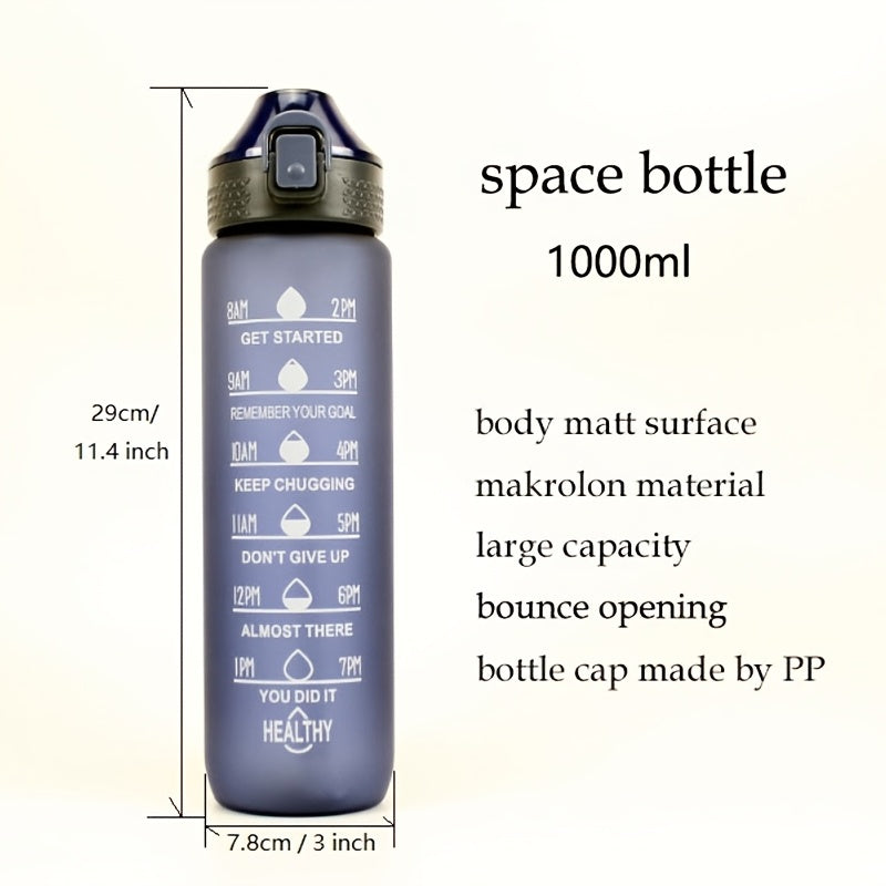 Large Capacity Translucent Frosted Water Bottle for Camping Sports Gym