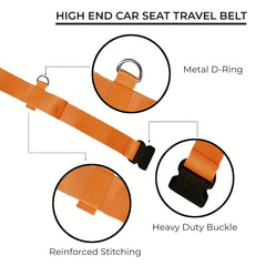 Car Seat Travel Belt Adjustable Strap for Airport Stroller