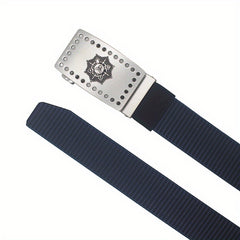 Men's Casual Canvas Nylon Belt with Smooth Buckle