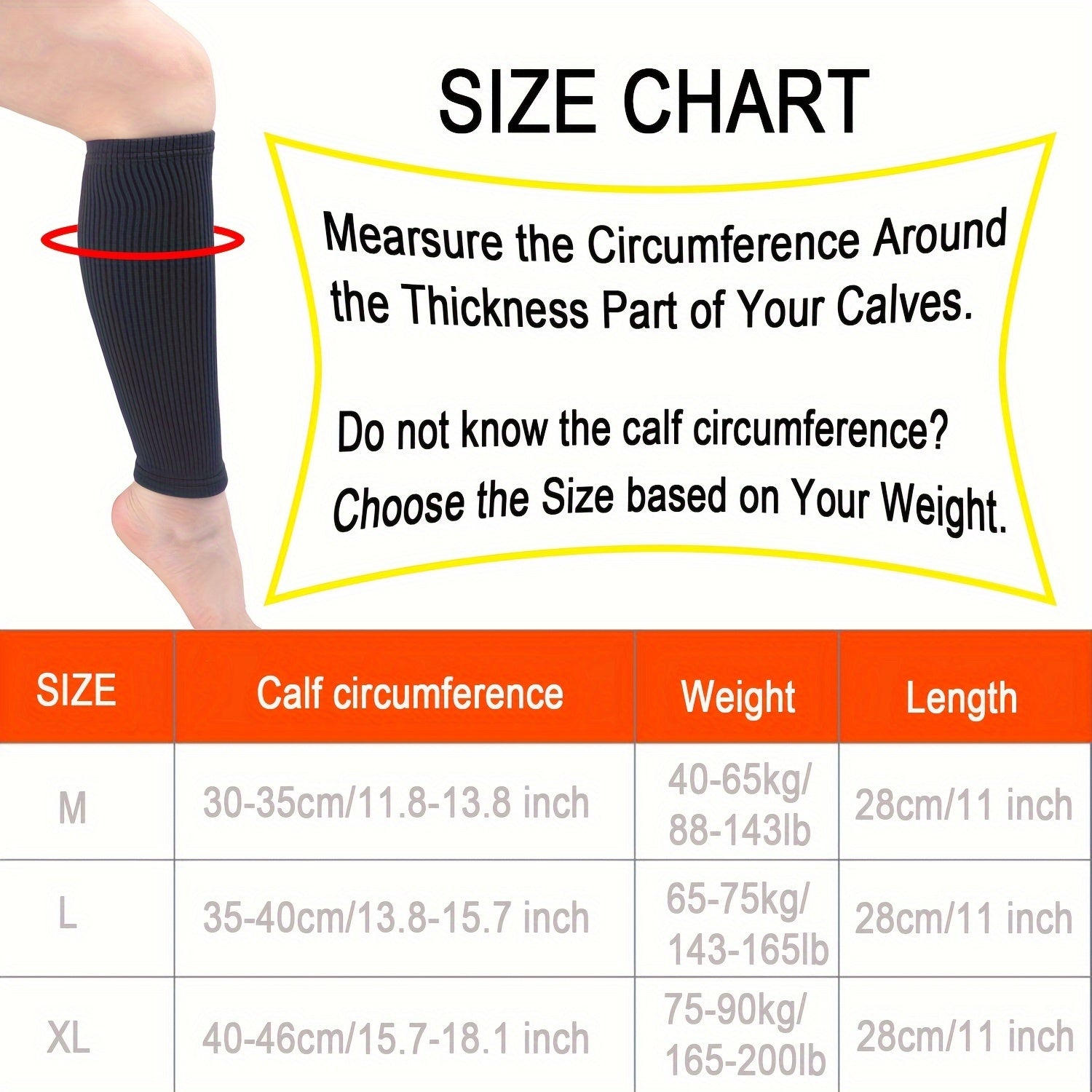 Thick Calf Compression Sleeve - Improve Circulation - Footless Compression Socks