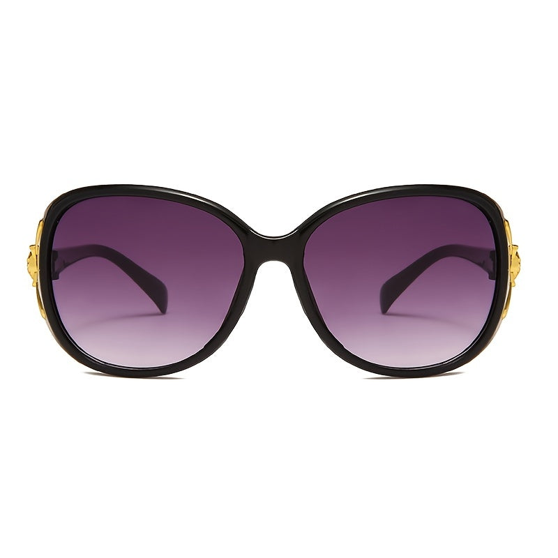 Fox Pattern Sunglasses Large Frame Women's Sunglass + Case
