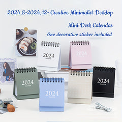 Mini Desk Calendar w/ Stickers 17 Months Home Office School