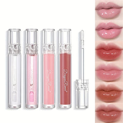 Waterproof Lip Gloss Mirror Luster Dewy Texture Transparent Sheer