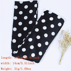 Polka Dot Printed Skinny Scarf Block Long Ribbon Necktie Twilly Scarf