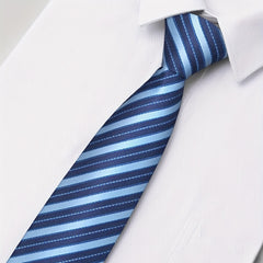 1200 Needles Men's Classic Stripe Neck Ties - Dark Party Gift