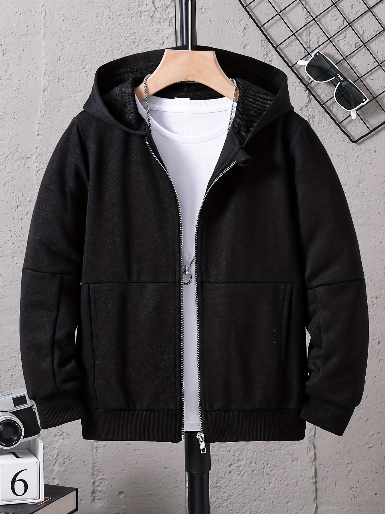 Boys Zip Up Hooded Sweatshirt Long Sleeve Hoodie Gym Sports Jacket