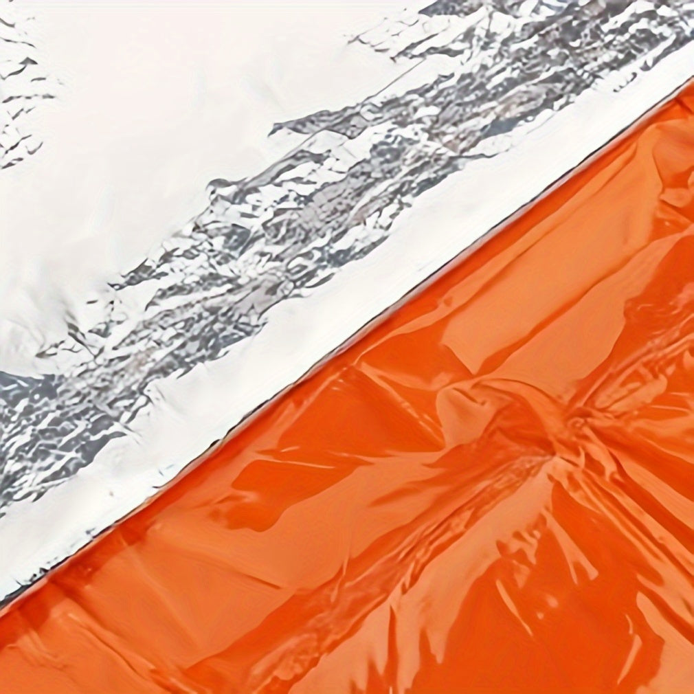 Emergency Outdoor Reflective Blanket, Orange Aluminized Film Camping Sleep