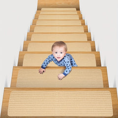 5pcs Stair Non Slip Rugs Safety Indoor Rugs For Kids Elderly And Pets
