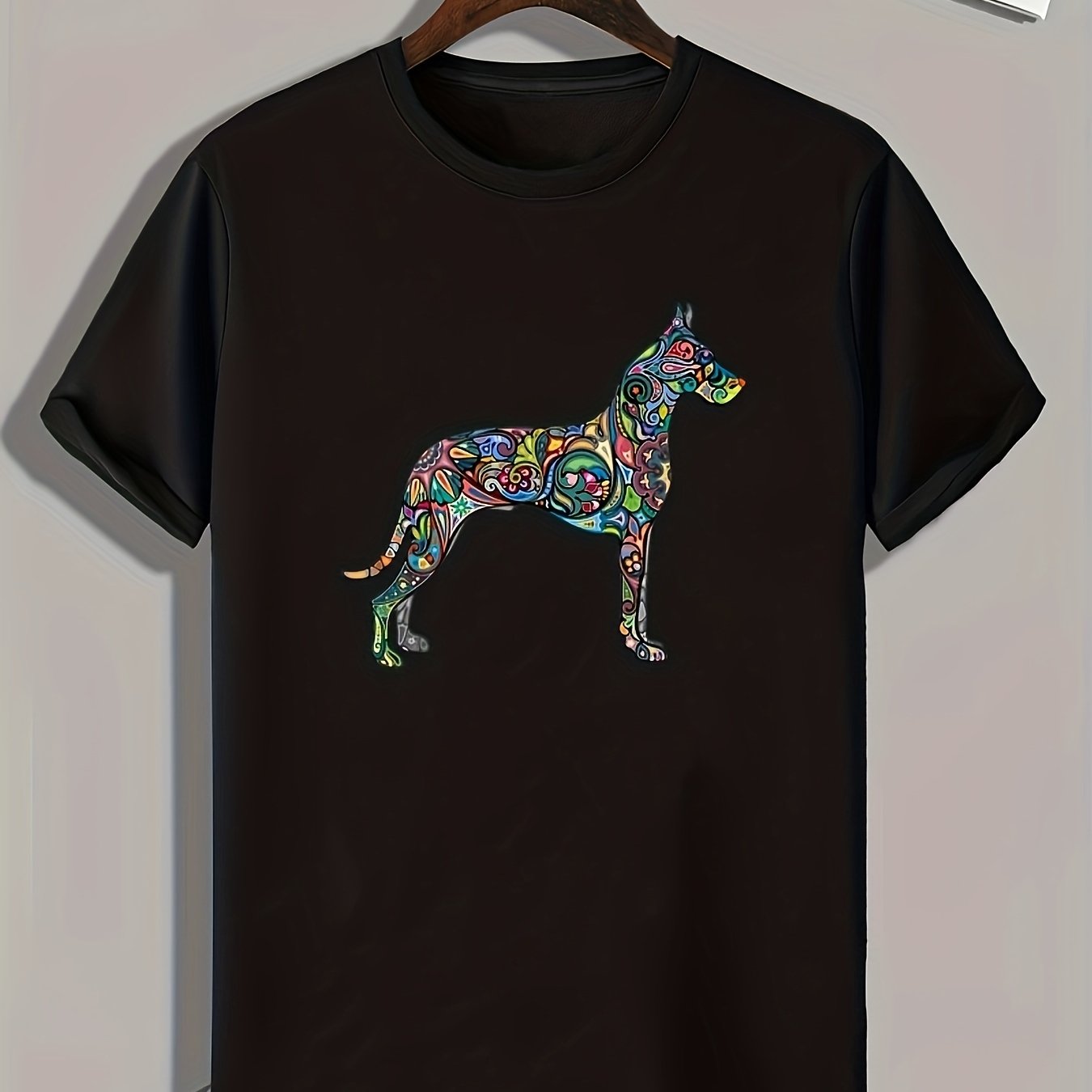 Colorful Horse Print Men's Graphic T shirt Casual Comfy Tees For Summer