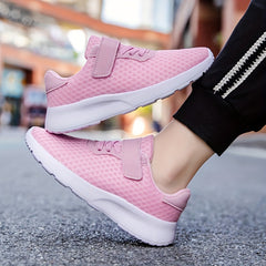 Girl's Woven Breathable Sneakers Soft Sole Shoes