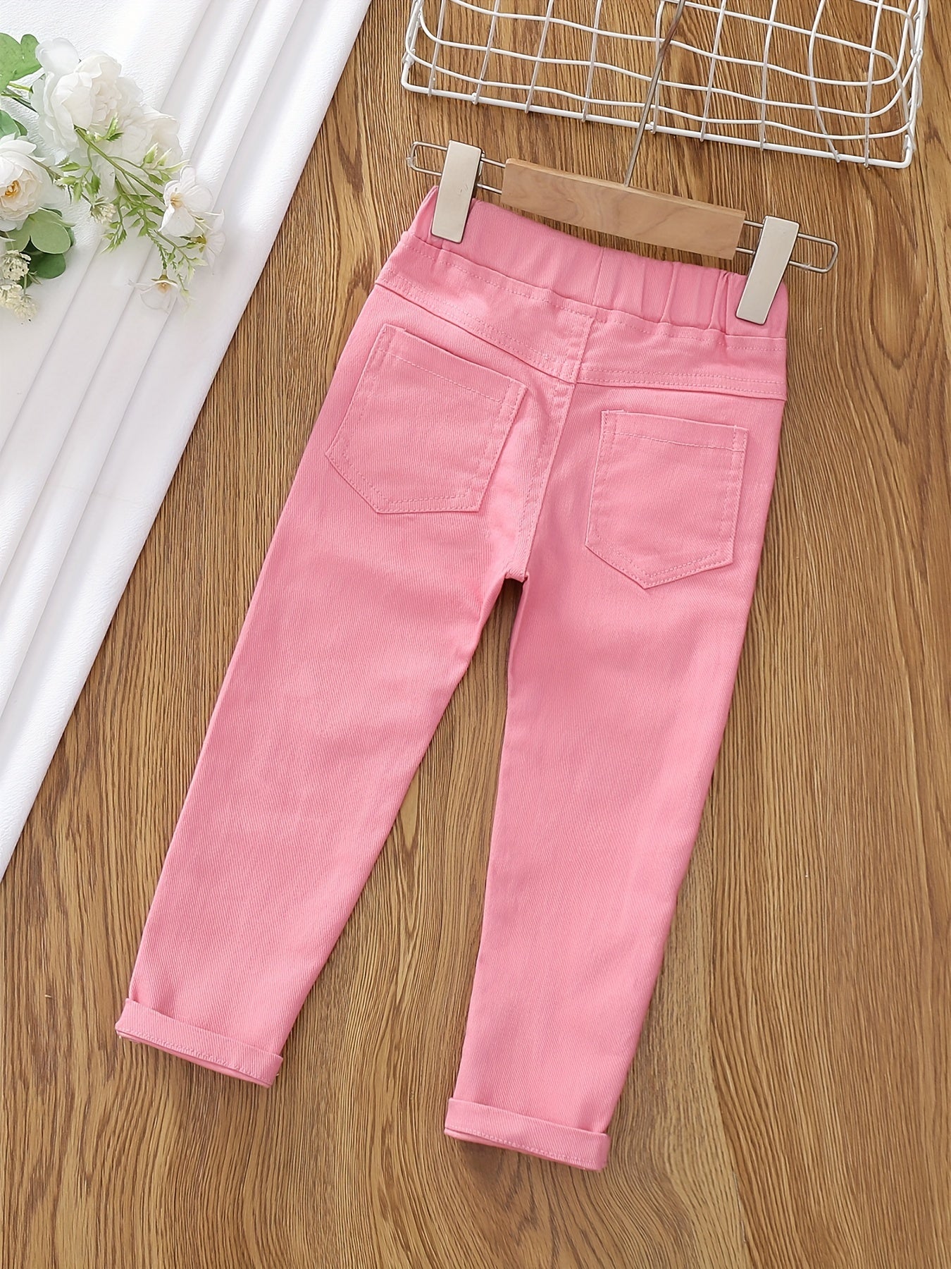 Toddler Girls Skinny Jeans High Waisted Stretch Denim Pants