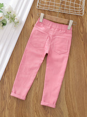 Toddler Girls Skinny Jeans High Waisted Stretch Denim Pants