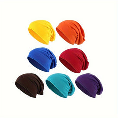 2pcs Beanie Hat Slouch Hat Knitted Hat For Men & Women Solid Cap