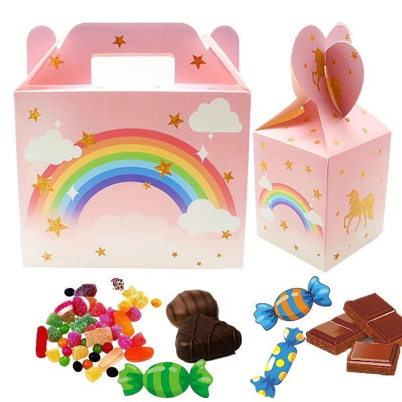 6pcs Unicorn Gift Boxes Snack Boxes for Birthday Party