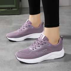 Women's Letter Graphic Mesh Athletic Sneakers Lightweight Running Shoes