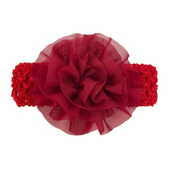 Chiffon Flower Baby Headscarf for 0-2 Year Olds