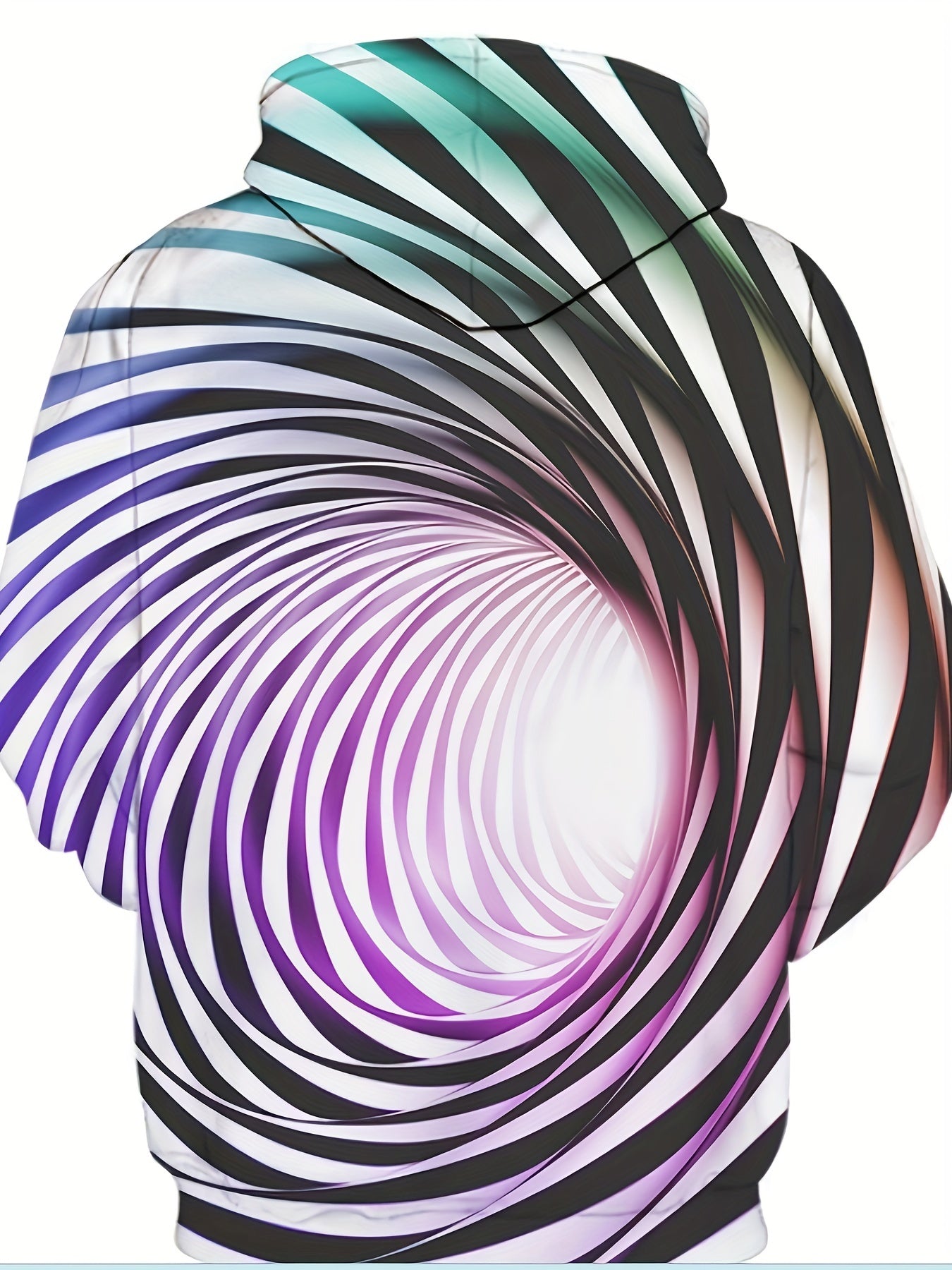 Optical Vision Swirl 3d Pattern Hoodies For Men