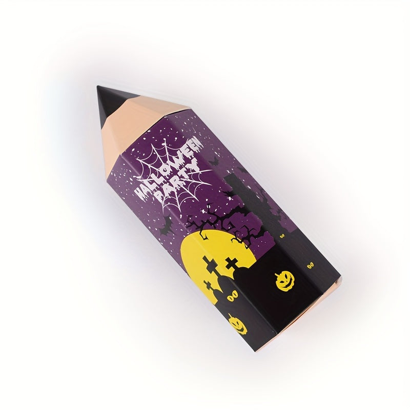 10pcs Halloween Cartoon Pencil Candy Packaging Box Party Decor
