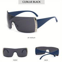 Men's Frameless Sunglasses Street Style With Glasses Box