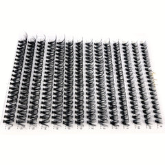 280pcs Clusters Eyelashes 0.07mm D Curl Mixed Length Faux Mink Eyelash Extension