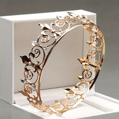 Crystal Golden Headband Queen Princess Crown Tiara