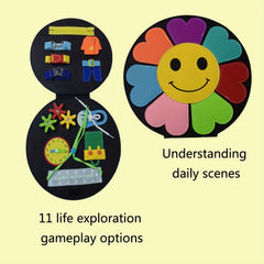 Sunflower Busy Board Montessori Toys For Toddlers Girls And Boys