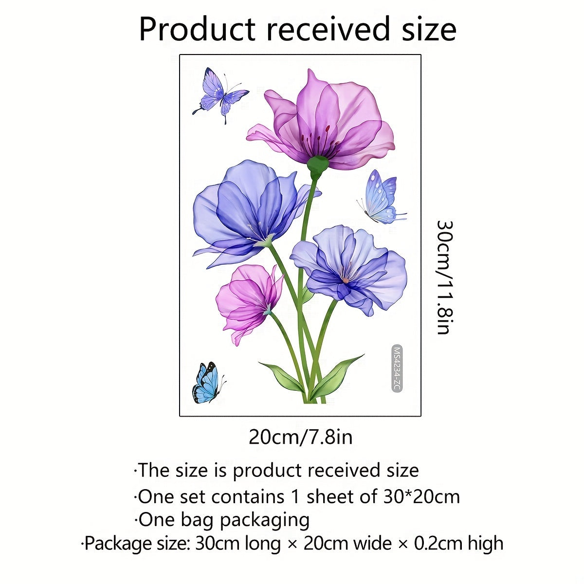 Funny Flower Pattern Toilet Lid Decal Bathroom Decor Sticker