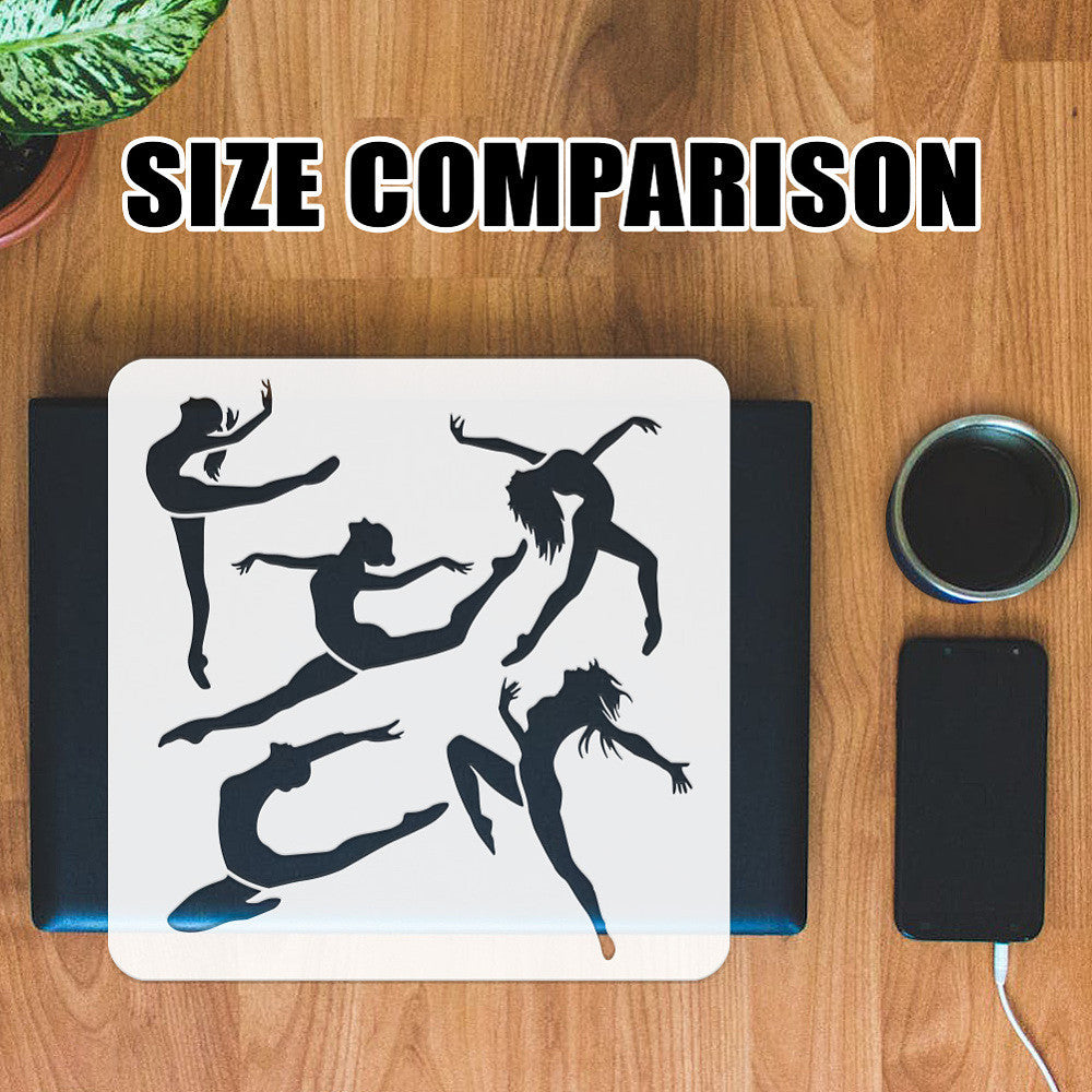 1pc HANDMAKER PET Hollow Out Stencils Dance Theme Craft