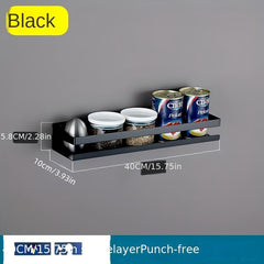 1pc Stainless Steel Storage Rack Thickened Kitchen Bathroom Organizer