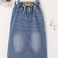 Toddler Girl's Denim Skirt With Pockets