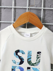 Baby Boys Hawaii Style SURF T-shirt & Leaf Shorts Set for Summer