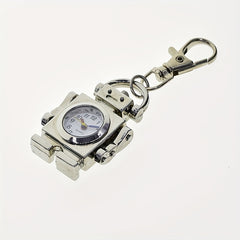 Vintage Robot Pocket Watch Necklace Key Chain for Kids