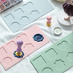 1pc 7 In 1 Silicone Mold Pad For Wax Seal Stamp Sealing Wax Mold Pad