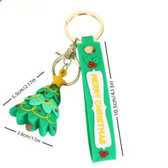 Santa Claus PVC Soft Keychain Hanging Holiday