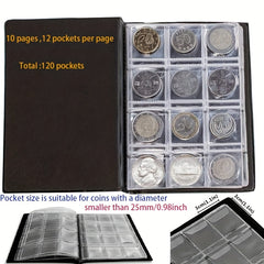 120 Grid Coin Album - Keep Coins Safe and Organized