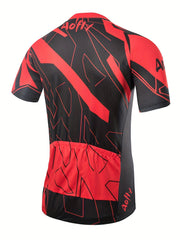 Men's Quick Dry Cycling Jersey with Rear Pocket - Moisture Wicking Shirt