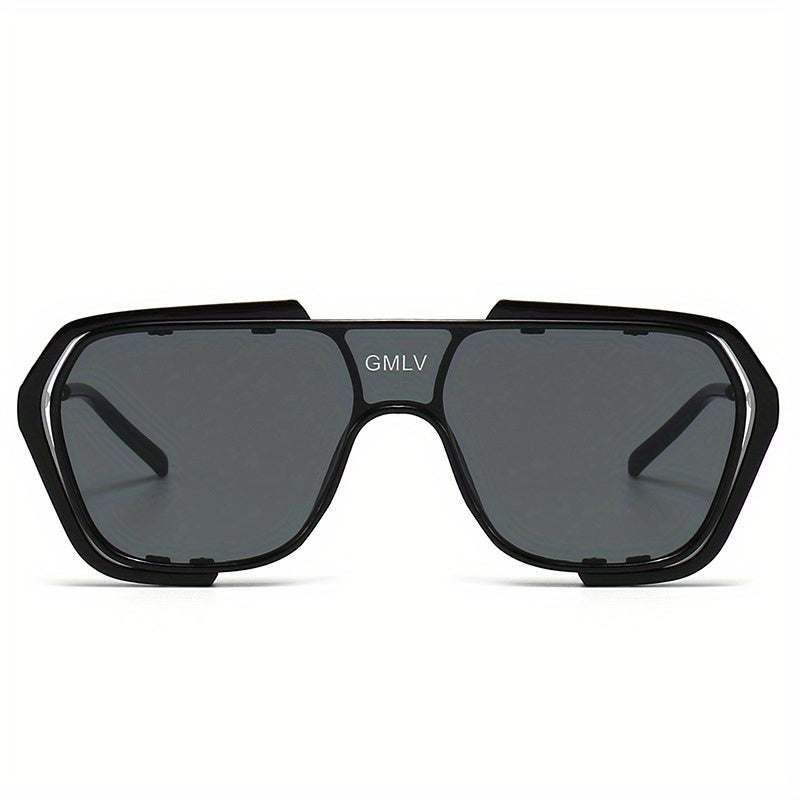 Men's Large Frame Polygon Sunglasses UV Protection