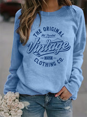 Letter Print Sweatshirt Casual Long Sleeve Crew Neck Sweatshirt
