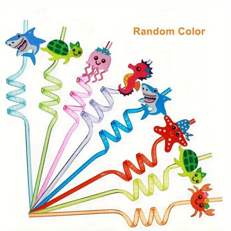 8 Magical Mermaid Drinking Straws for Kids' Parties